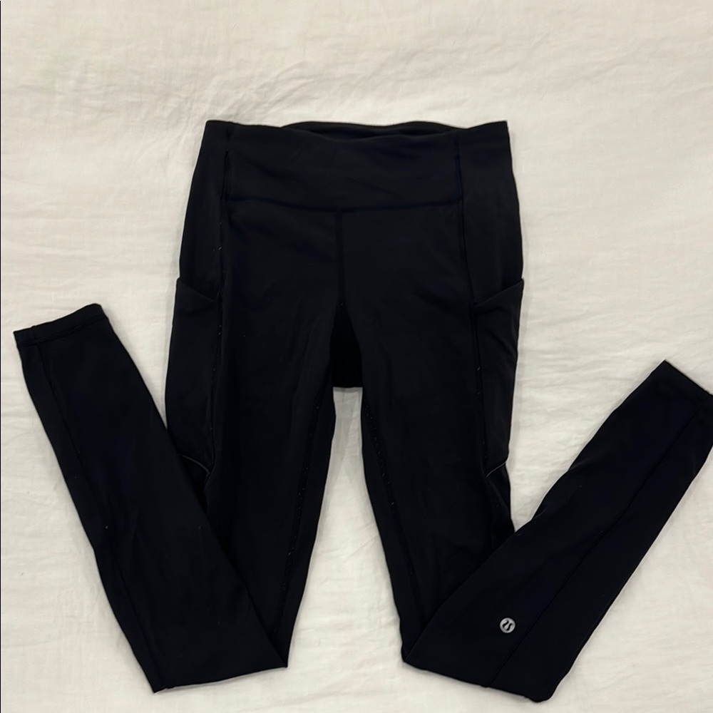 Lululemon Athletica Black Leggings with Side Pockets